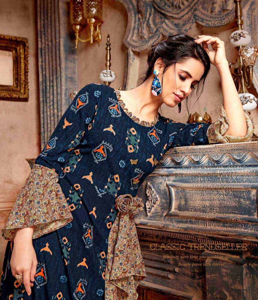 Vintage Vol-3 Kiana Fashion Launch Rayon Long Kurti Vintage Vol-3 Kiana Fashion Launch Rayon Long Kurti